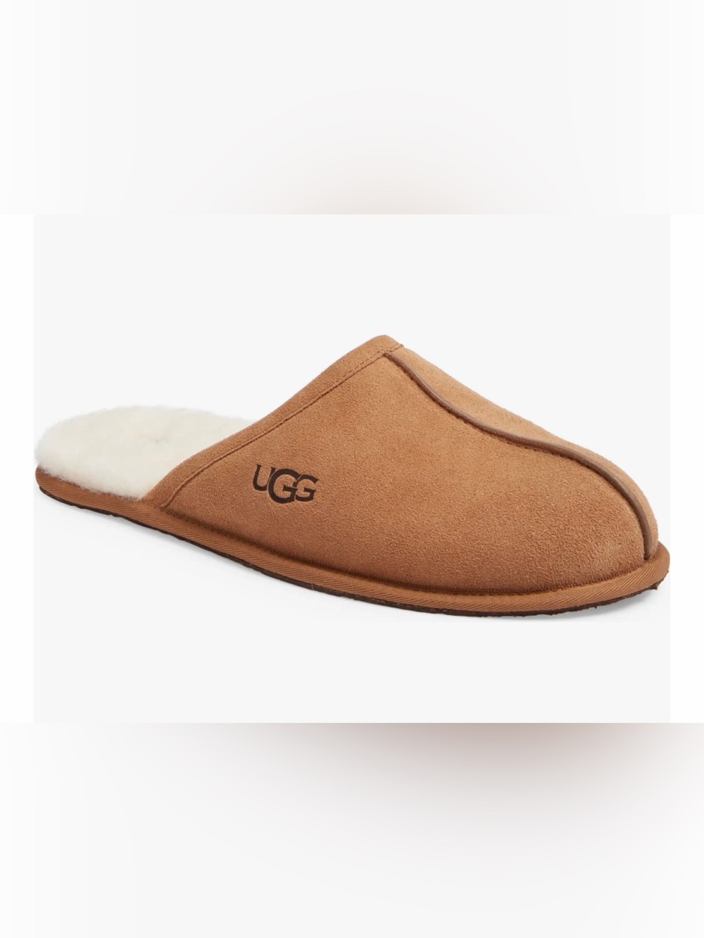 UGG Tan Suede Slide Slipper with Logo